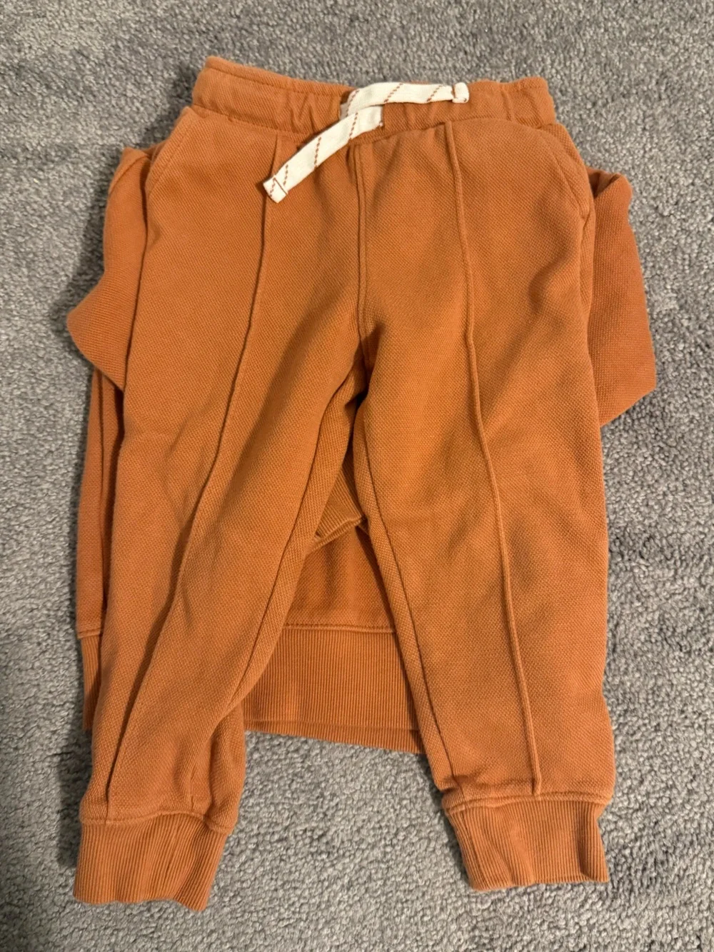 Cat & Jack Burnt Orange Cowl Quarter-Zip Matching Set